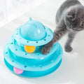 Cat Toy Colorful 3 Level Tower Track Roller Toy with Balls