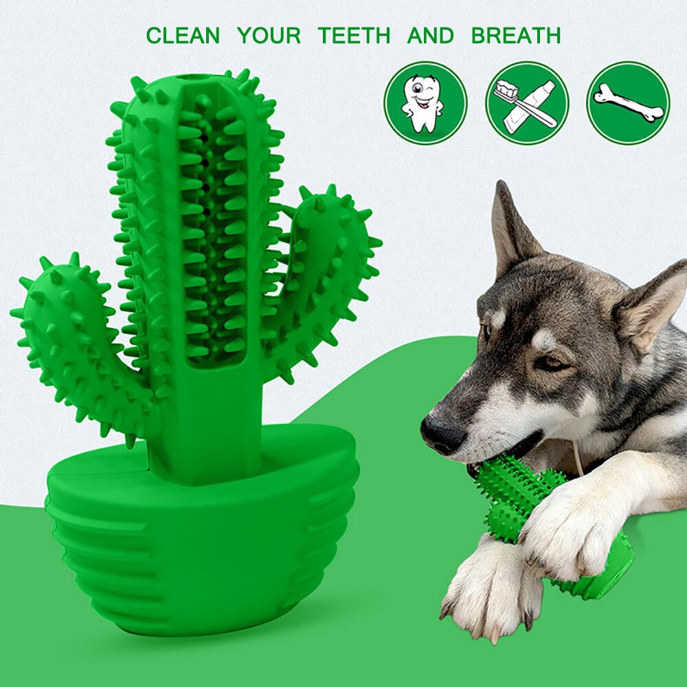 Pet Toothbrush Chew Toy Doggy Brush Stick Soft Rubber dog Teeth Cleaning
