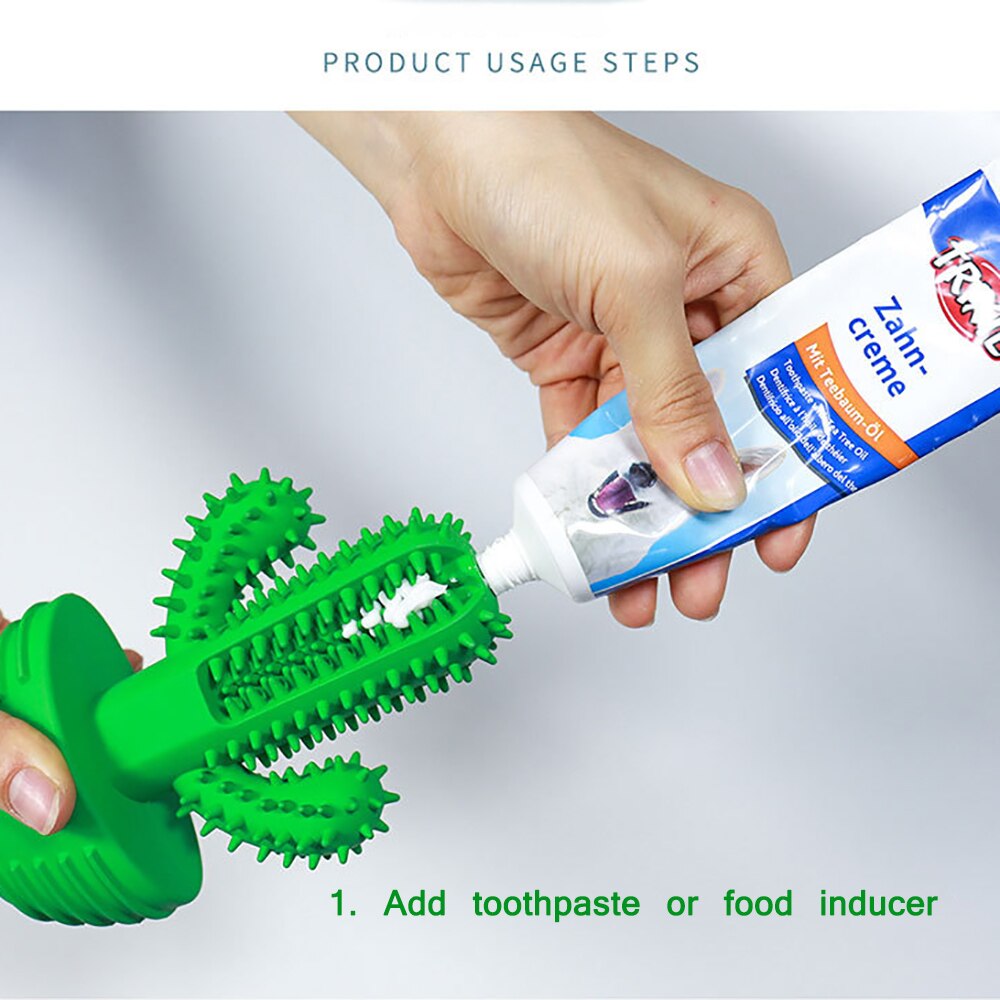 Pet Toothbrush Chew Toy Doggy Brush Stick Soft Rubber dog Teeth Cleaning