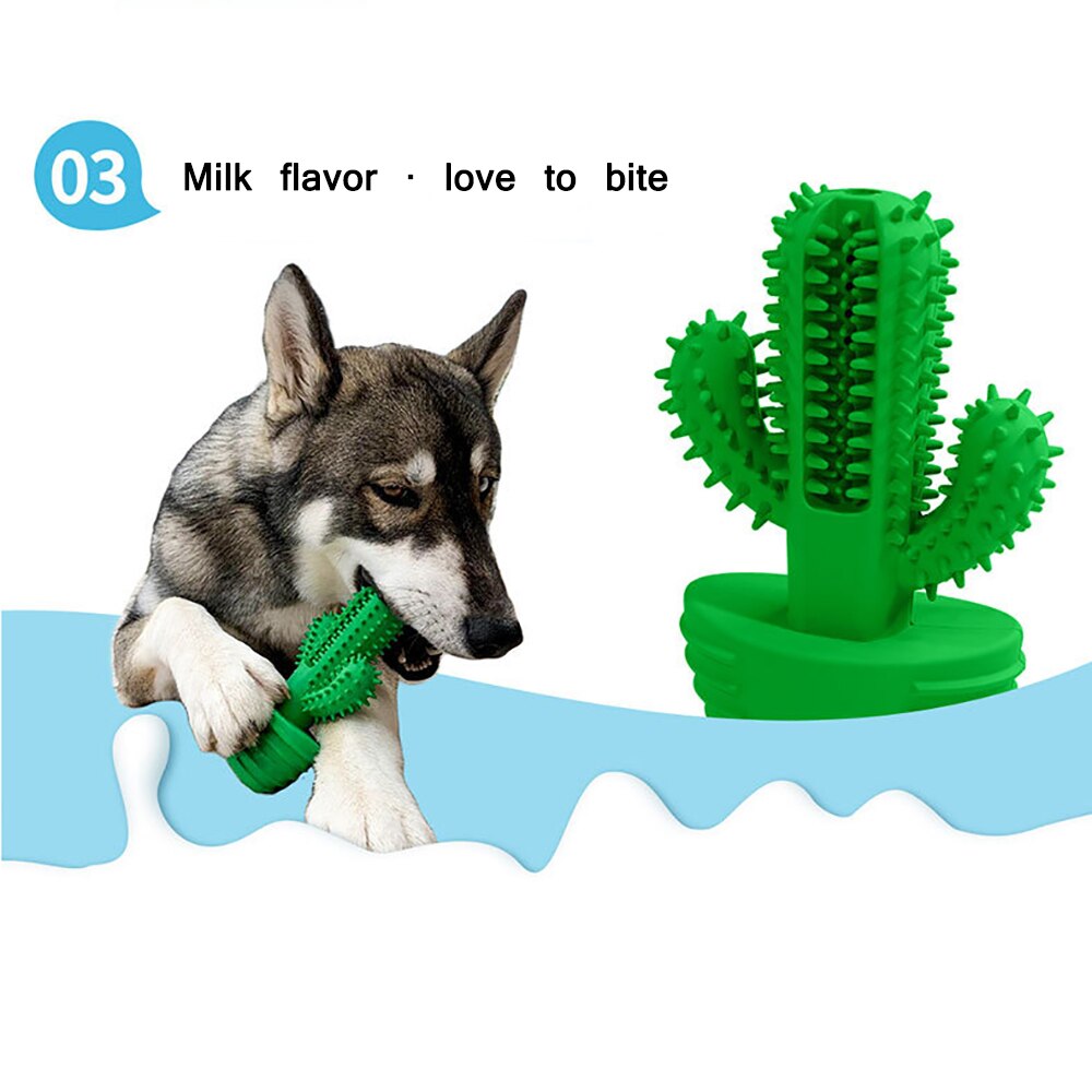 Pet Toothbrush Chew Toy Doggy Brush Stick Soft Rubber dog Teeth Cleaning