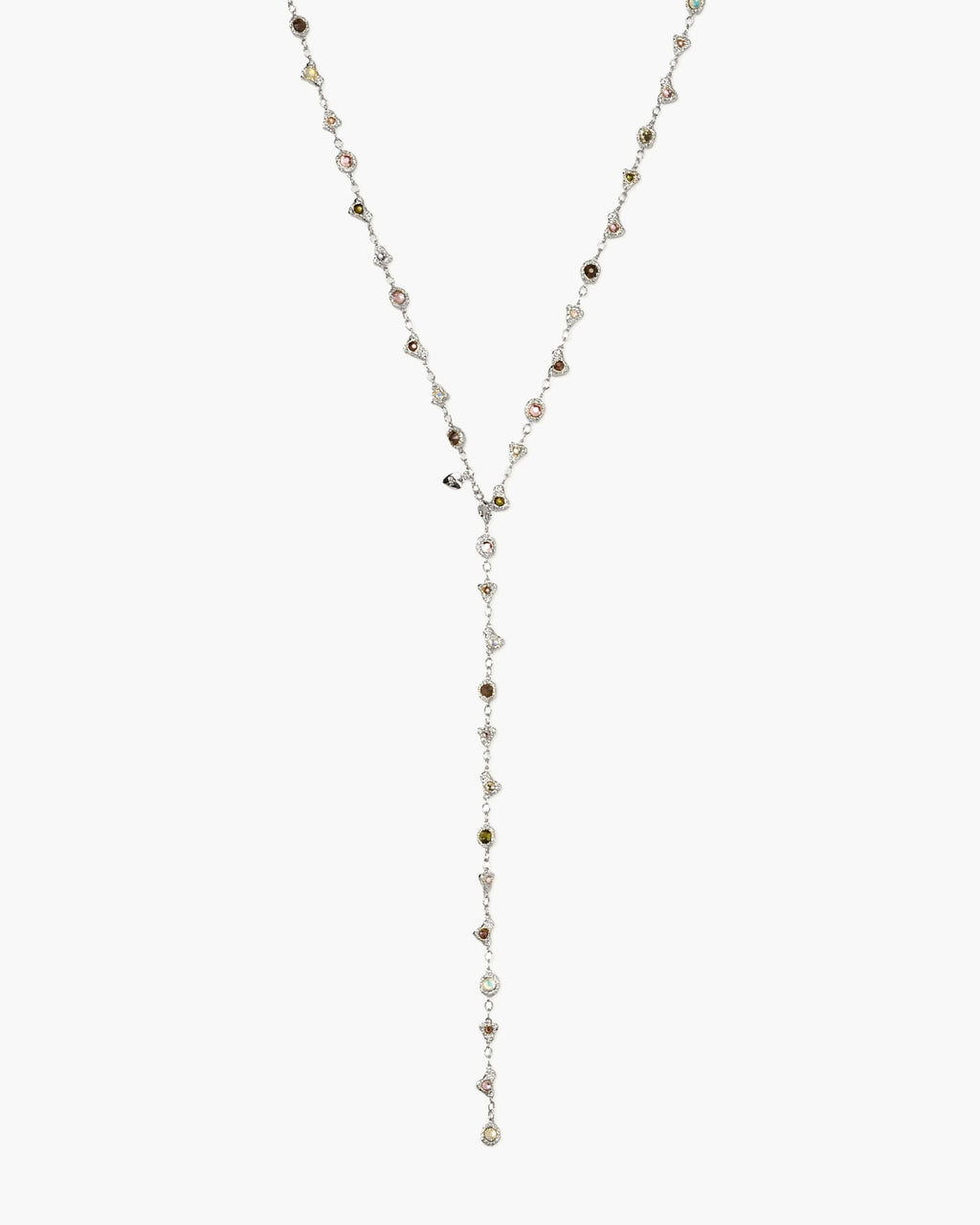 Prism Crystal Long Chain in Silver