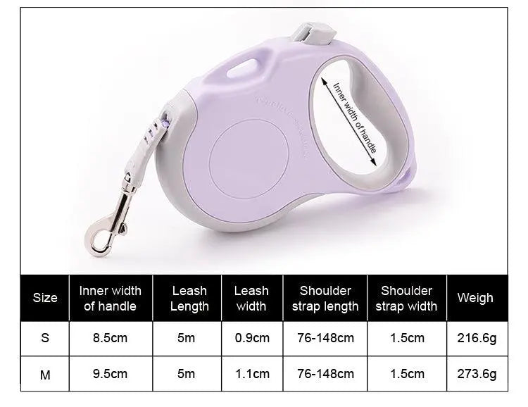 Retractable Dog Leash | Hands-Free Convenience & Tangle-Free Design