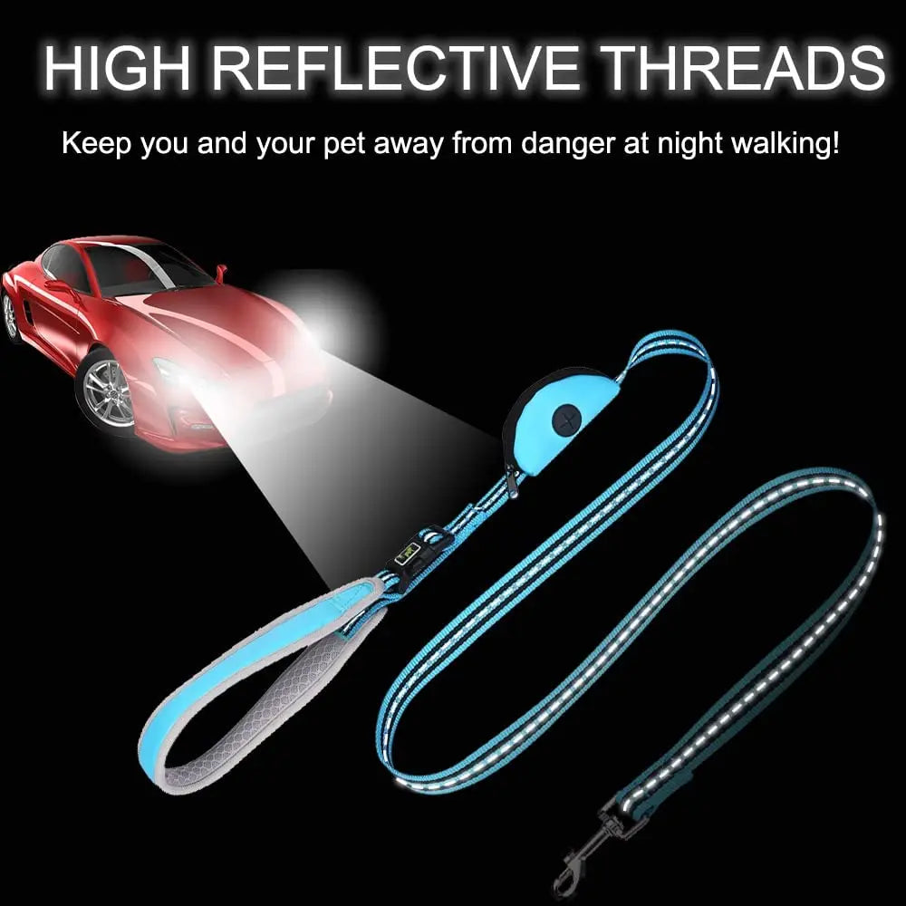 Dog Leash Reflective Nylon Pet Running Tracking Leashes