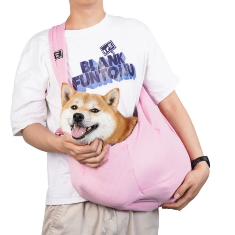 Crossbody breathable dog folding pet bag