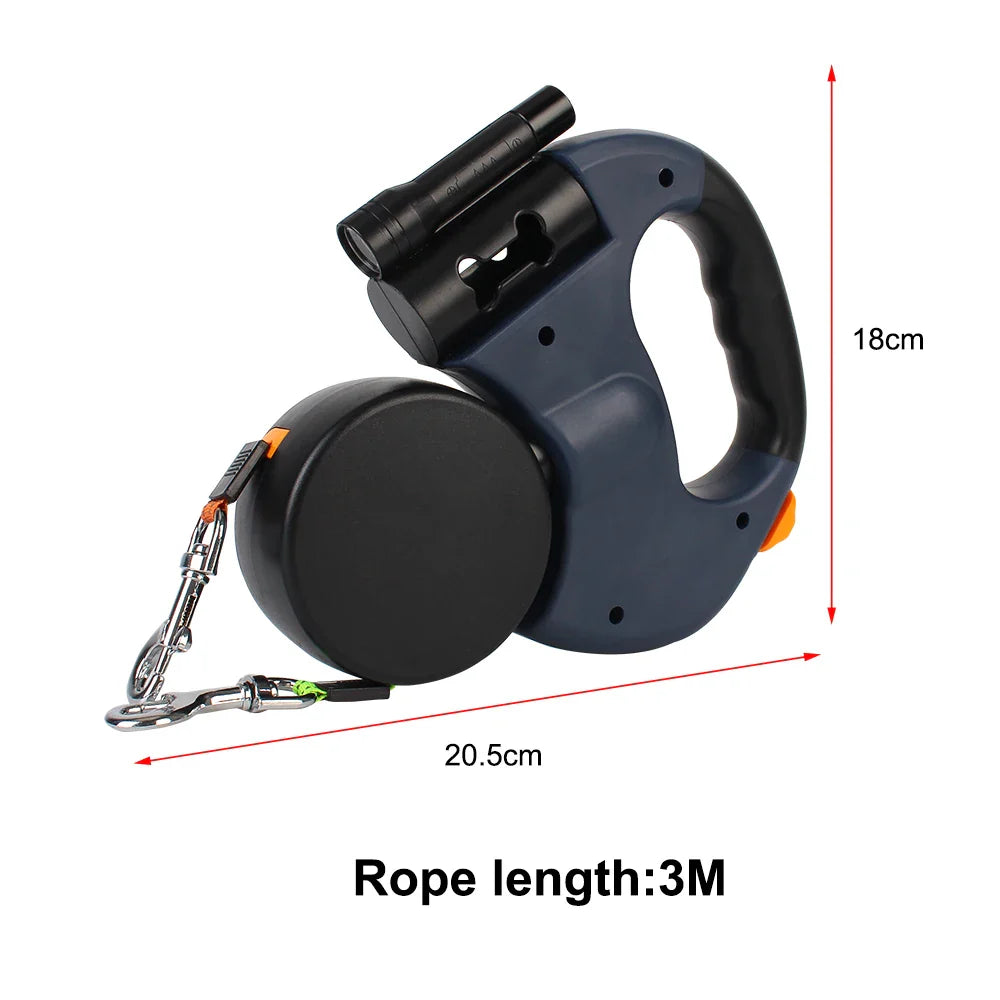 Auto Retractable Double-Ended Dog Leash