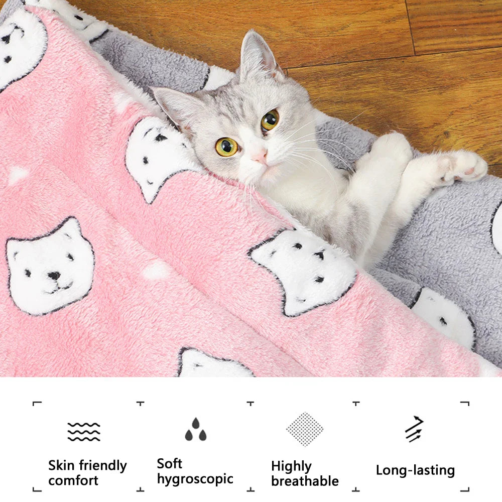 Heated Pet Bed – Soft, Thick Dog Sofa for Winter | Non-Slip Warming Sleeping Mat for Cats & Small Dogs