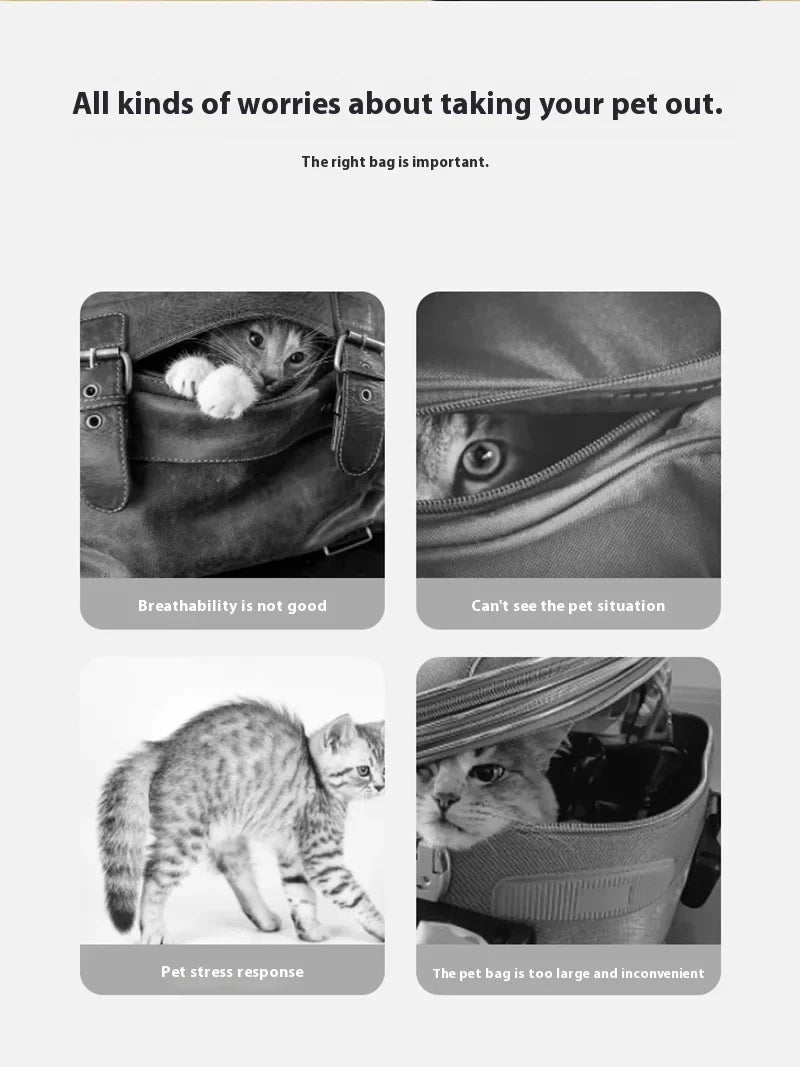 Crossbody breathable dog folding pet bag