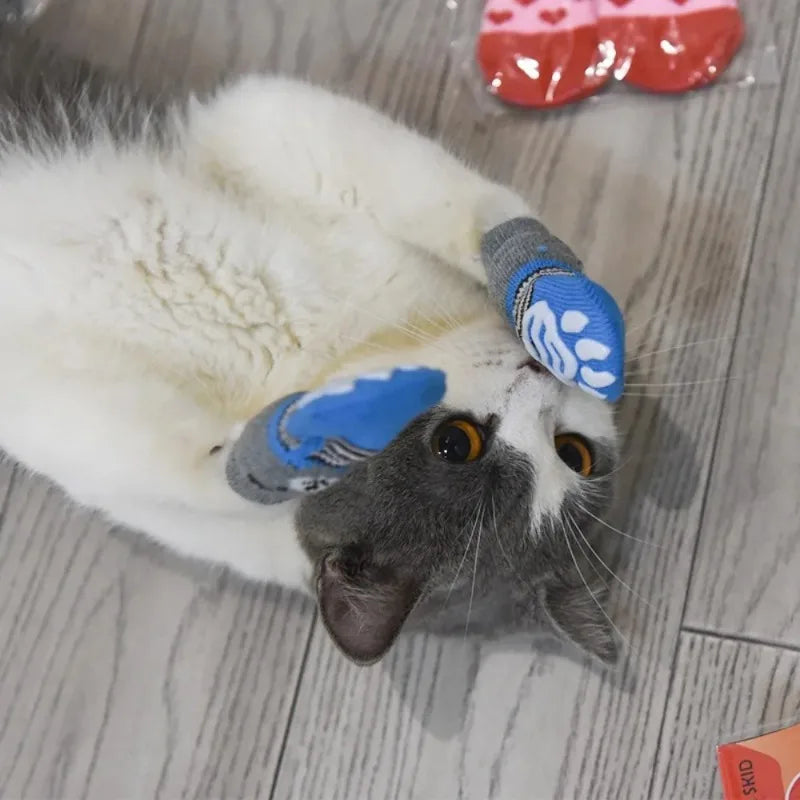 4Pcs Winter Pet Socks