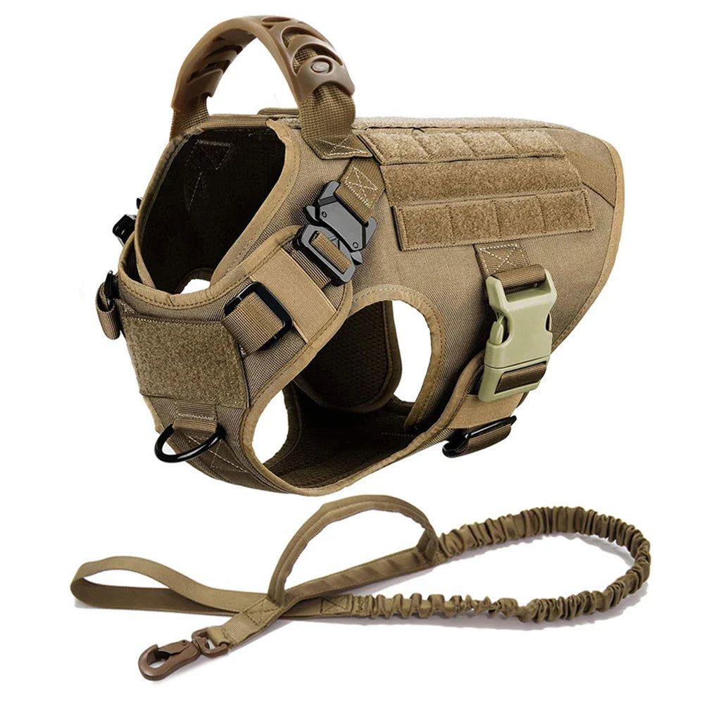 Tactical Dog Harness Leash Set