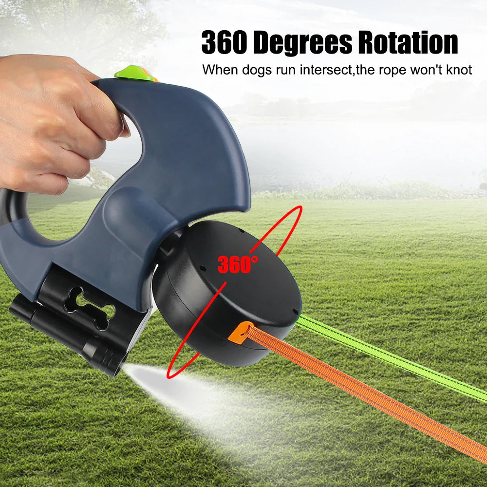 Auto Retractable Double-Ended Dog Leash