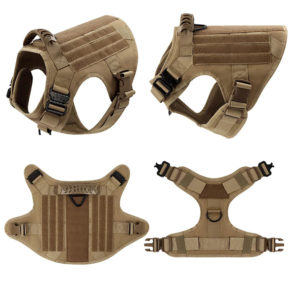 Tactical Dog Harness Collar Leash
