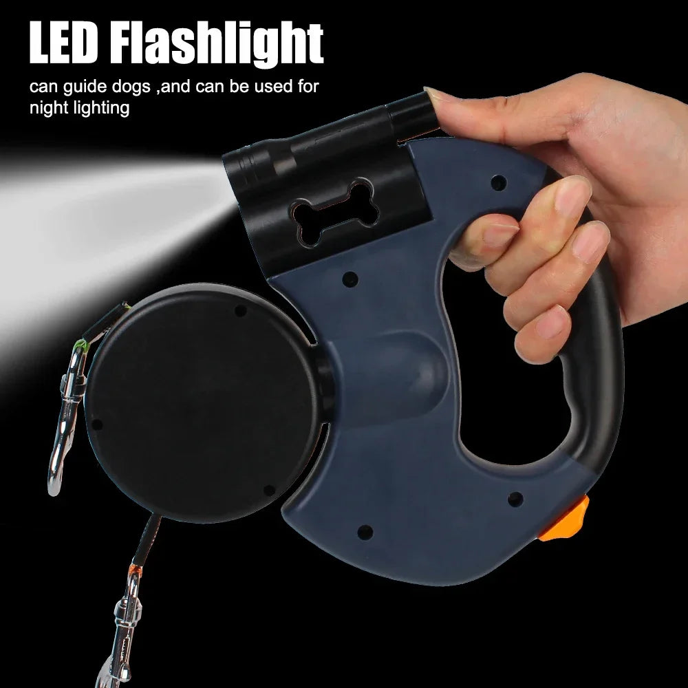 Auto Retractable Double-Ended Dog Leash