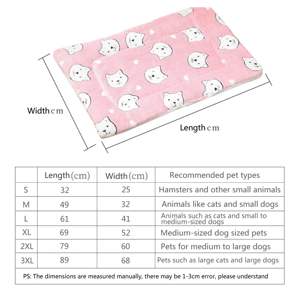 Heated Pet Bed – Soft, Thick Dog Sofa for Winter | Non-Slip Warming Sleeping Mat for Cats & Small Dogs
