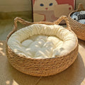 Handmade Woven Rattan Cat Bed