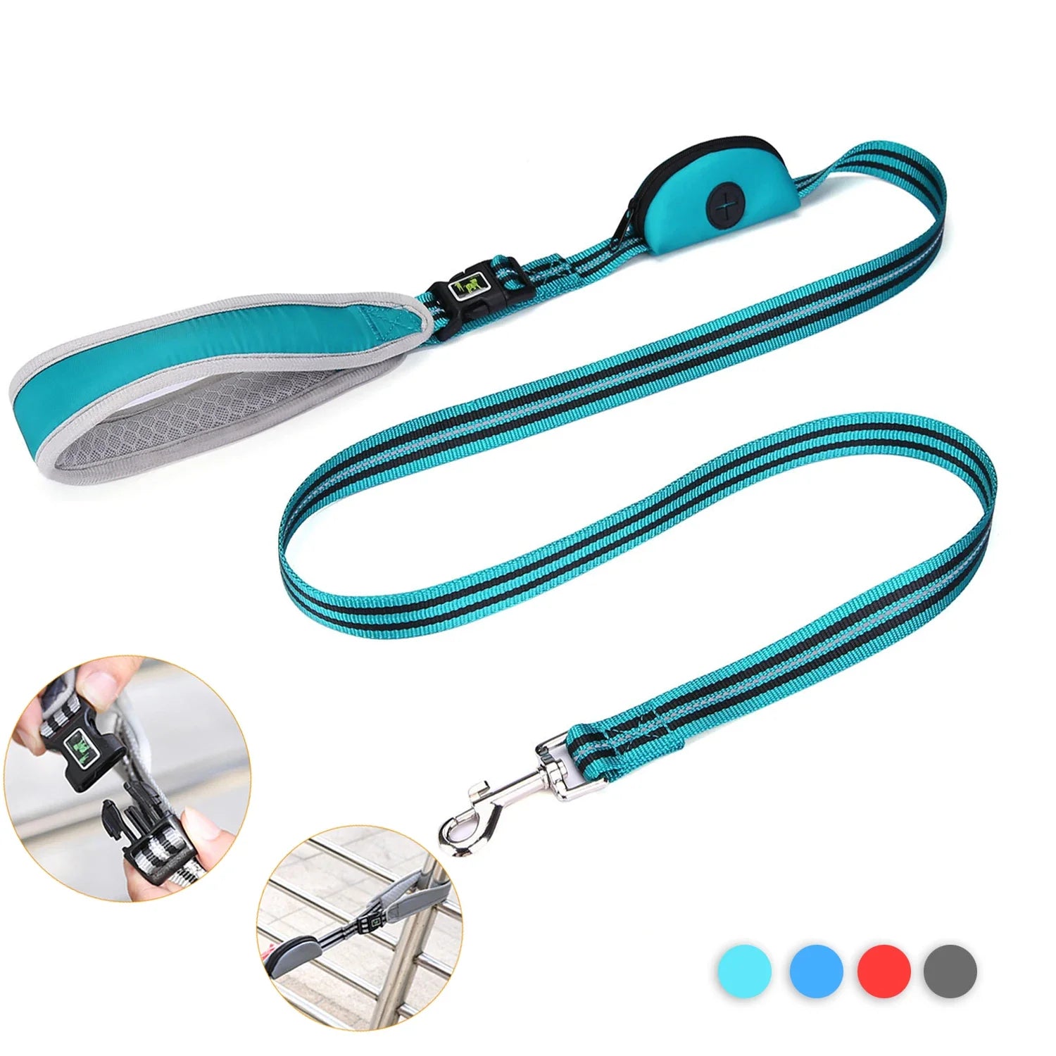 Dog Leash Reflective Nylon Pet Running Tracking Leashes