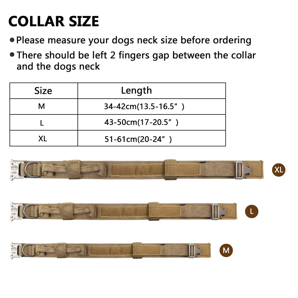 Tactical Dog Harness Collar Leash