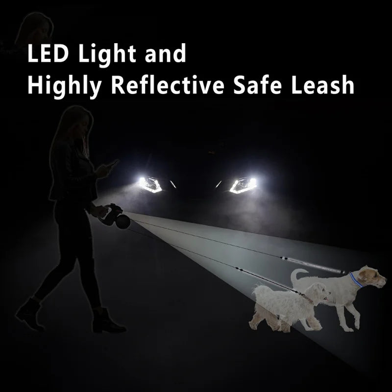 Auto Retractable Double-Ended Dog Leash