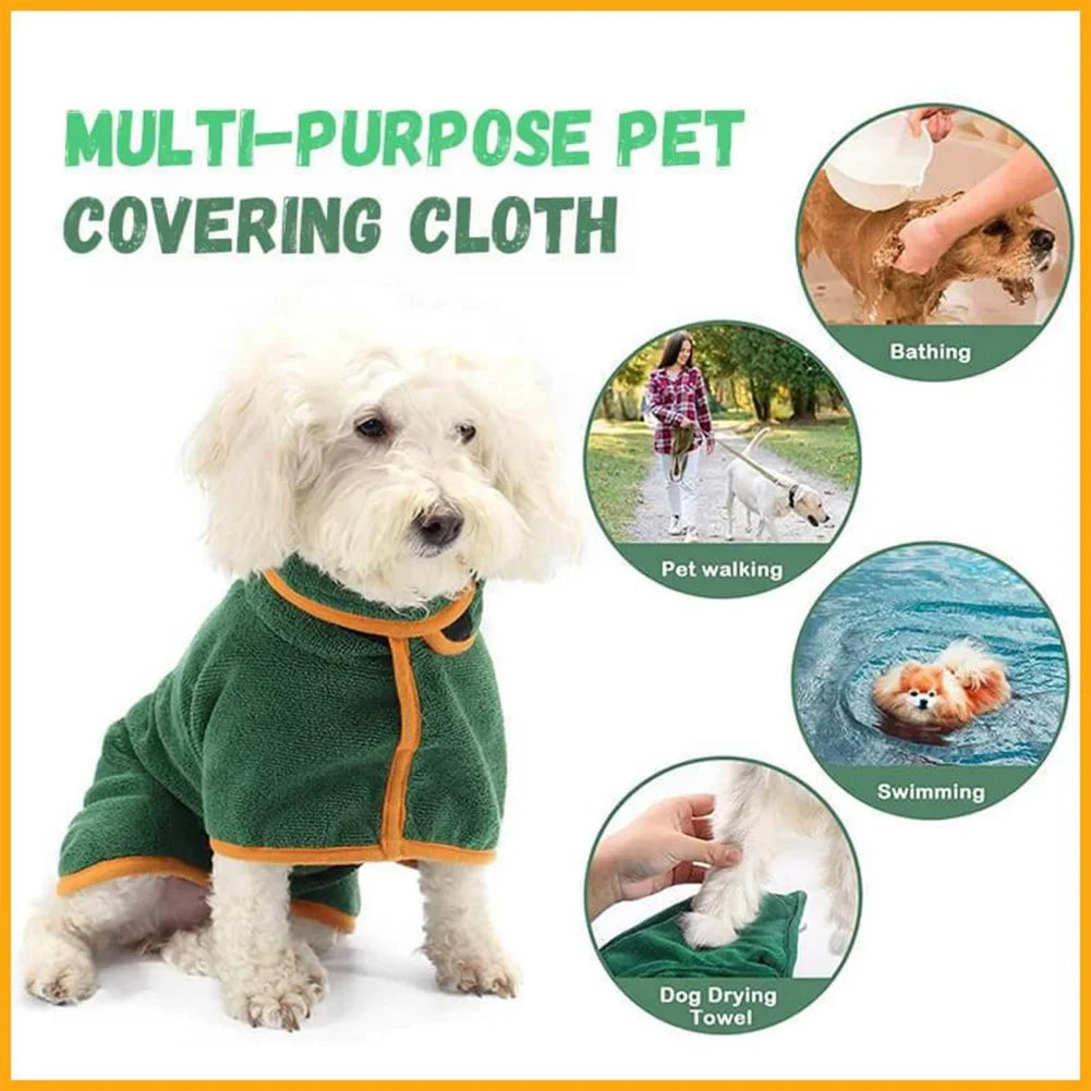 Dog Bathrobe Bath Towel Robe