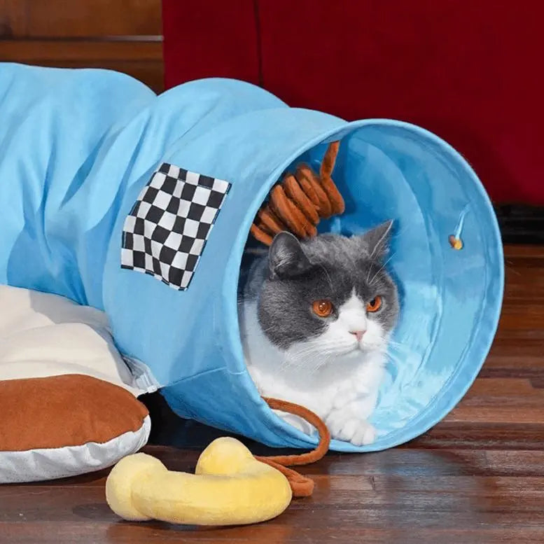 Vintage Telephone Cat Tunnel Bed | A Stylish Haven for Cats