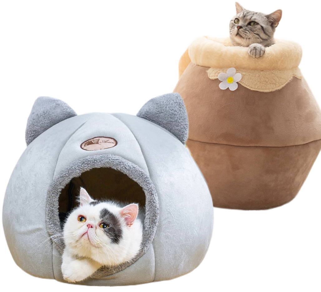 PeyPlush, Soft, Portable, and Foldable Cat House Cave