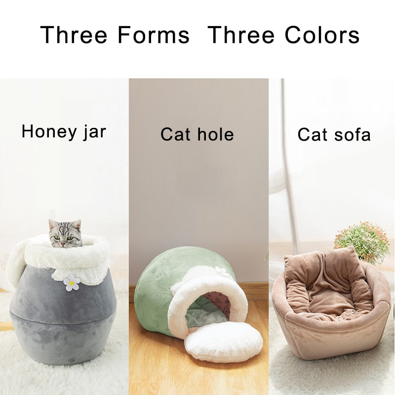 PeyPlush, Soft, Portable, and Foldable Cat House Cave