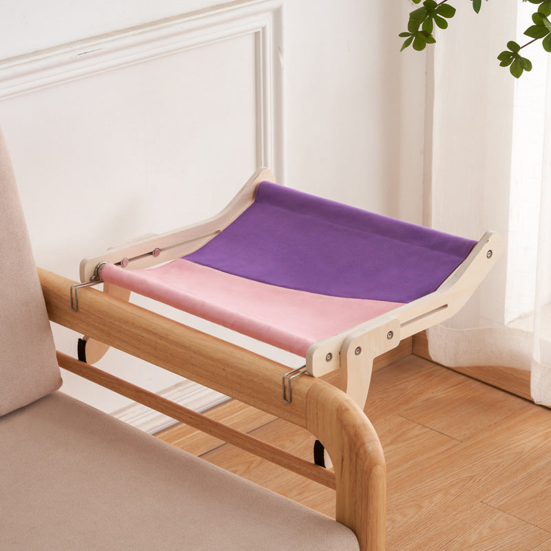 Hanging Cat Bed | Wooden Window & Balcony Perch