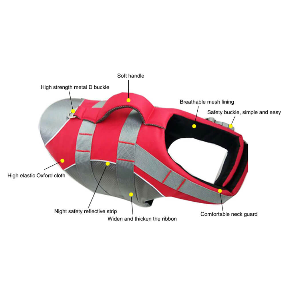 Dog Splash Life Jacket Vest With Floating Foam
