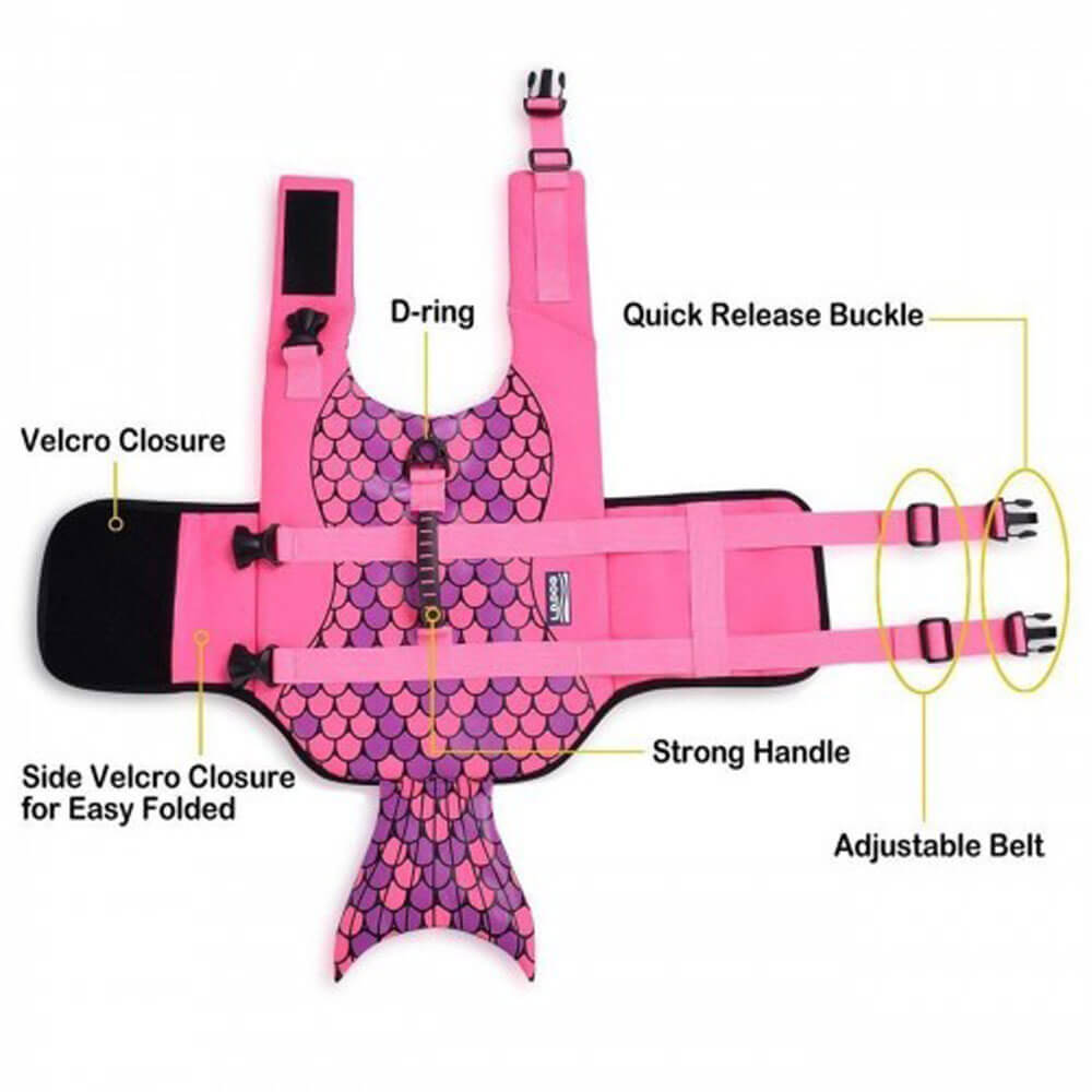 Dog Life Jacket Floating Vest With Adjustable Strap