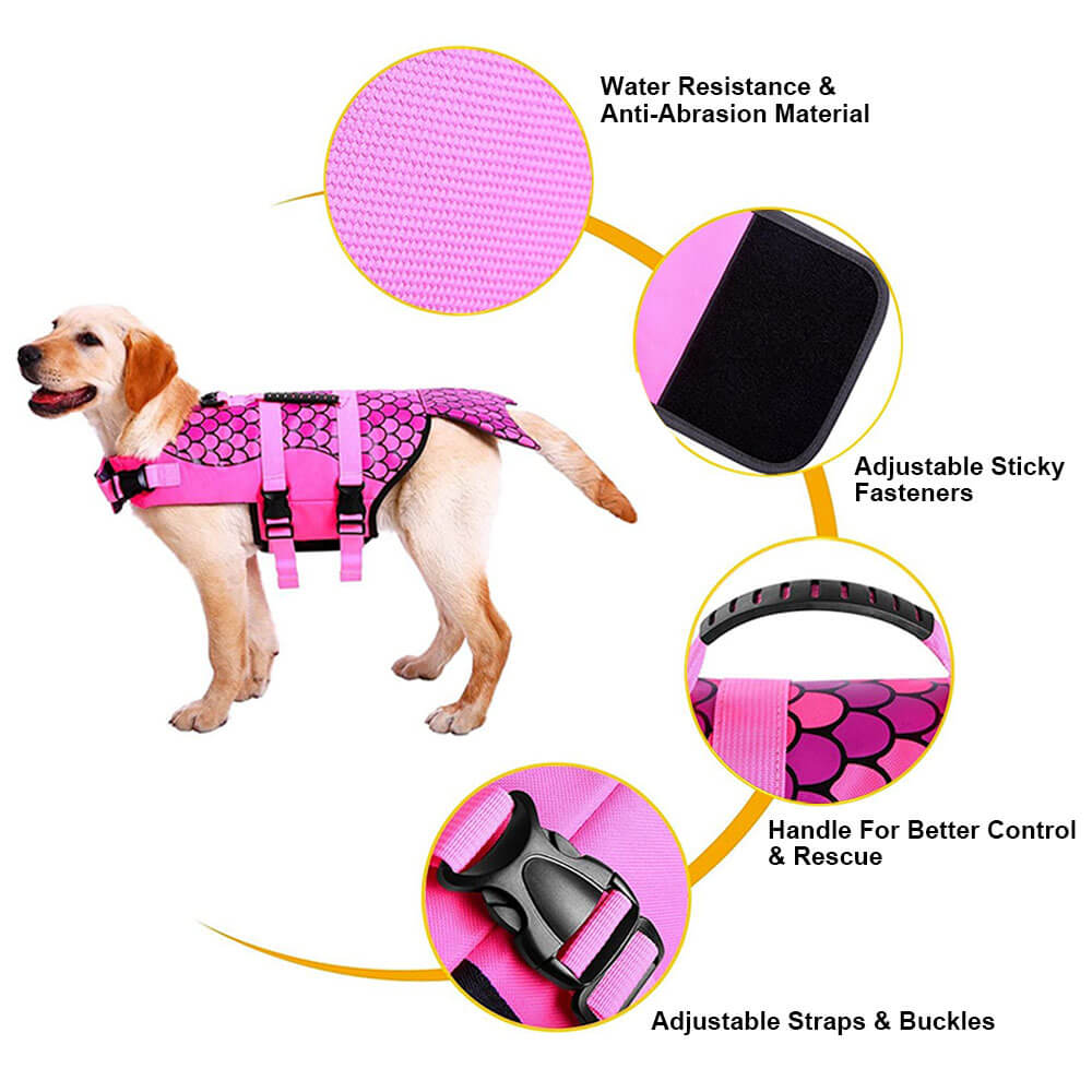 Dog Life Jacket Floating Vest With Adjustable Strap
