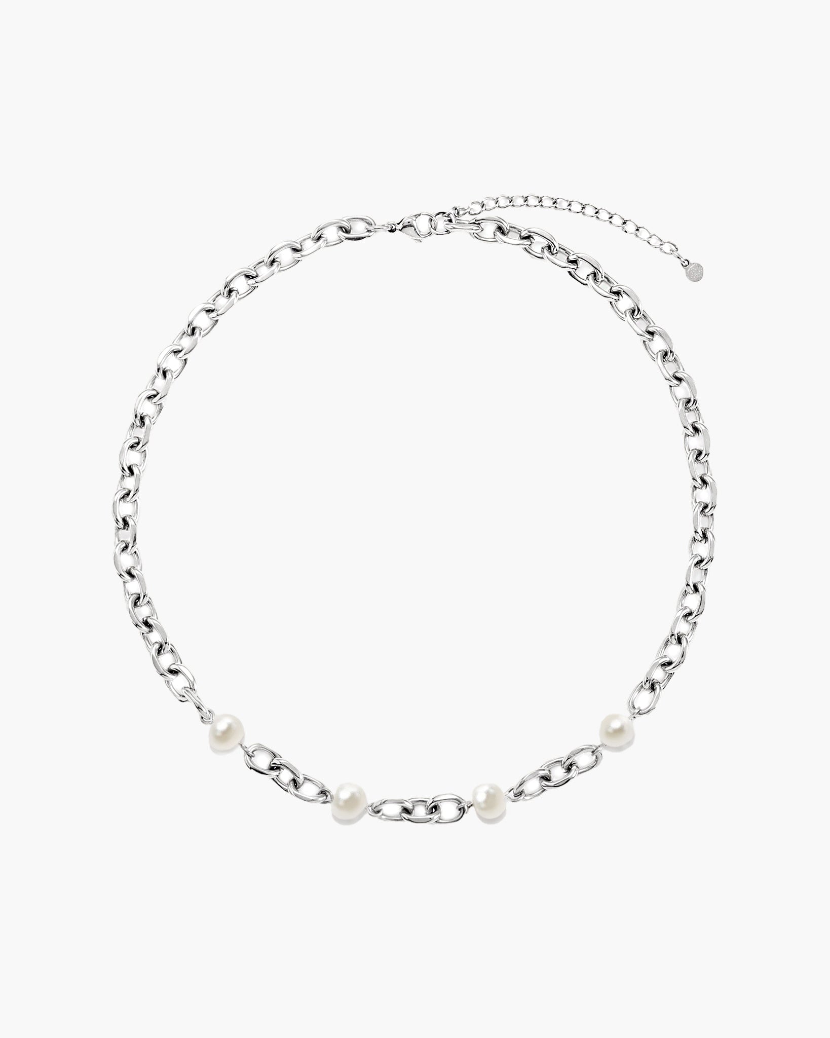 Silver Essence Pearl Necklace