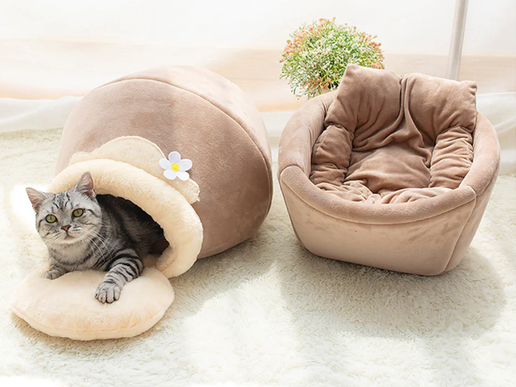 PeyPlush, Soft, Portable, and Foldable Cat House Cave