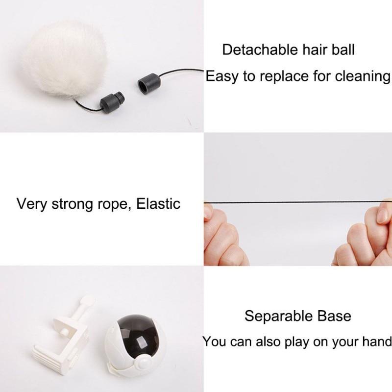 New Electric Cat Toy Funny Cat Teaser Ball Toy Automatic Lifting Spring Rod