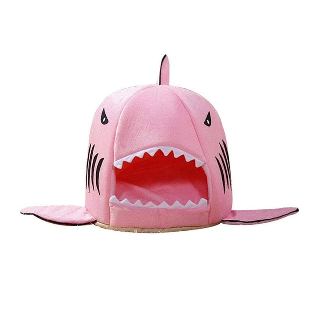 Shark Pet Bed Small Dog Cat House Indoor soft Kennel
