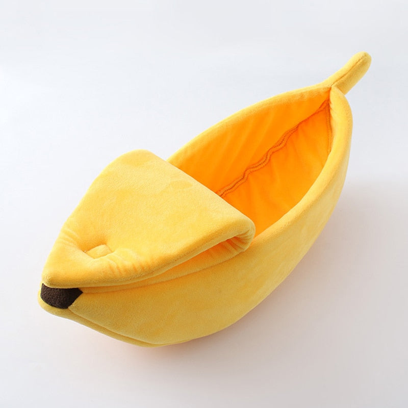 PetCare Soft Banana Shaped Cat Bed