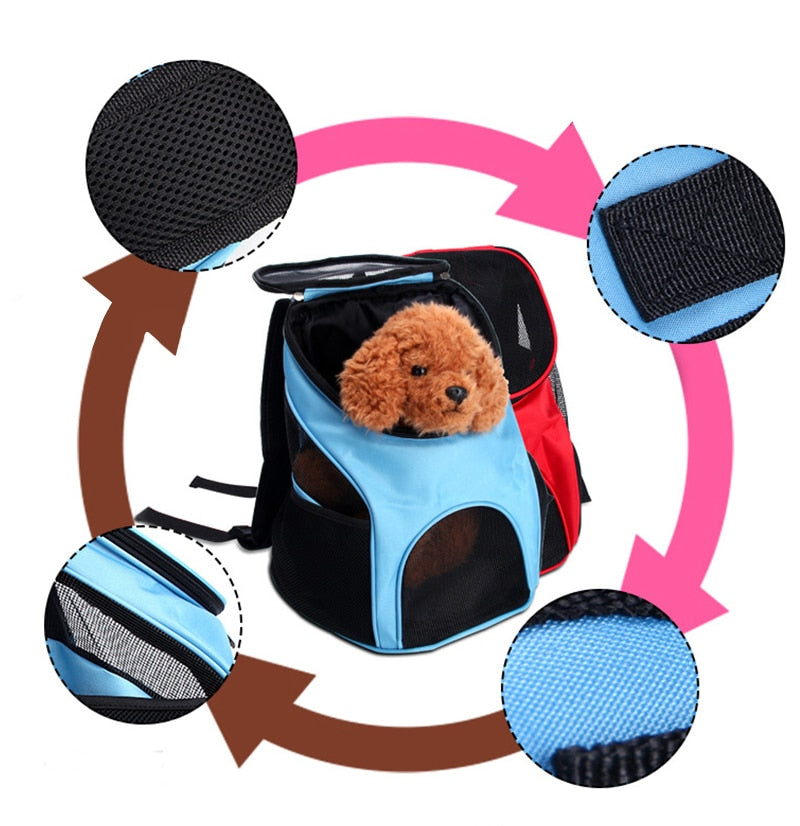 Breathable pet carrier mesh backpack for cats & dogs