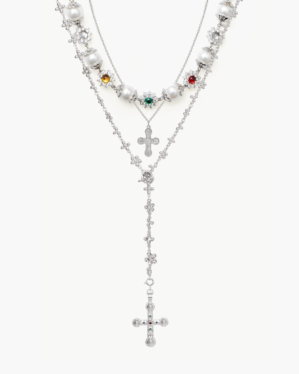Daisy Molecule Chain in Silver
