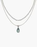 Waterdrop Necklace Set in Silver