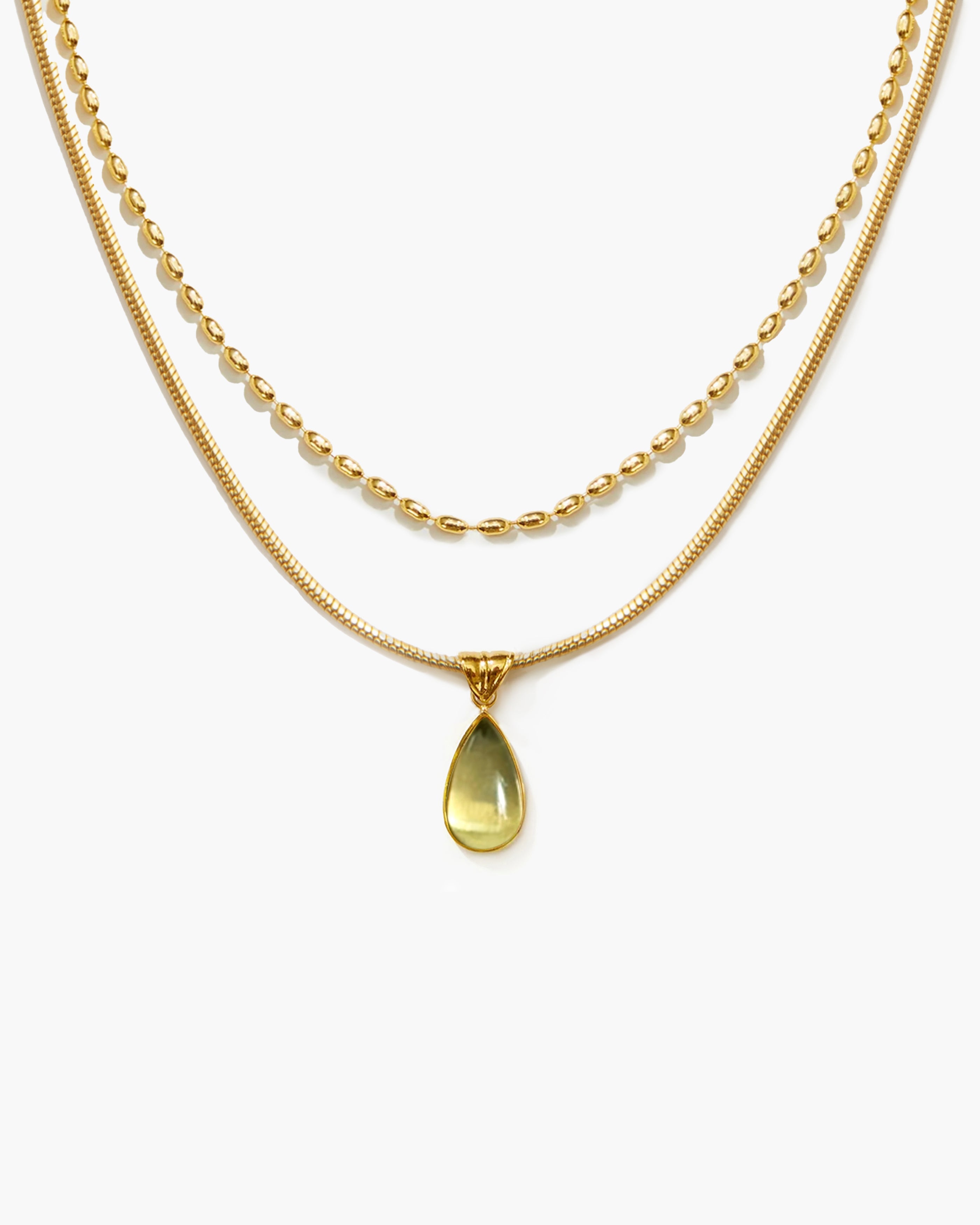 Waterdrop Necklace Set in Silver