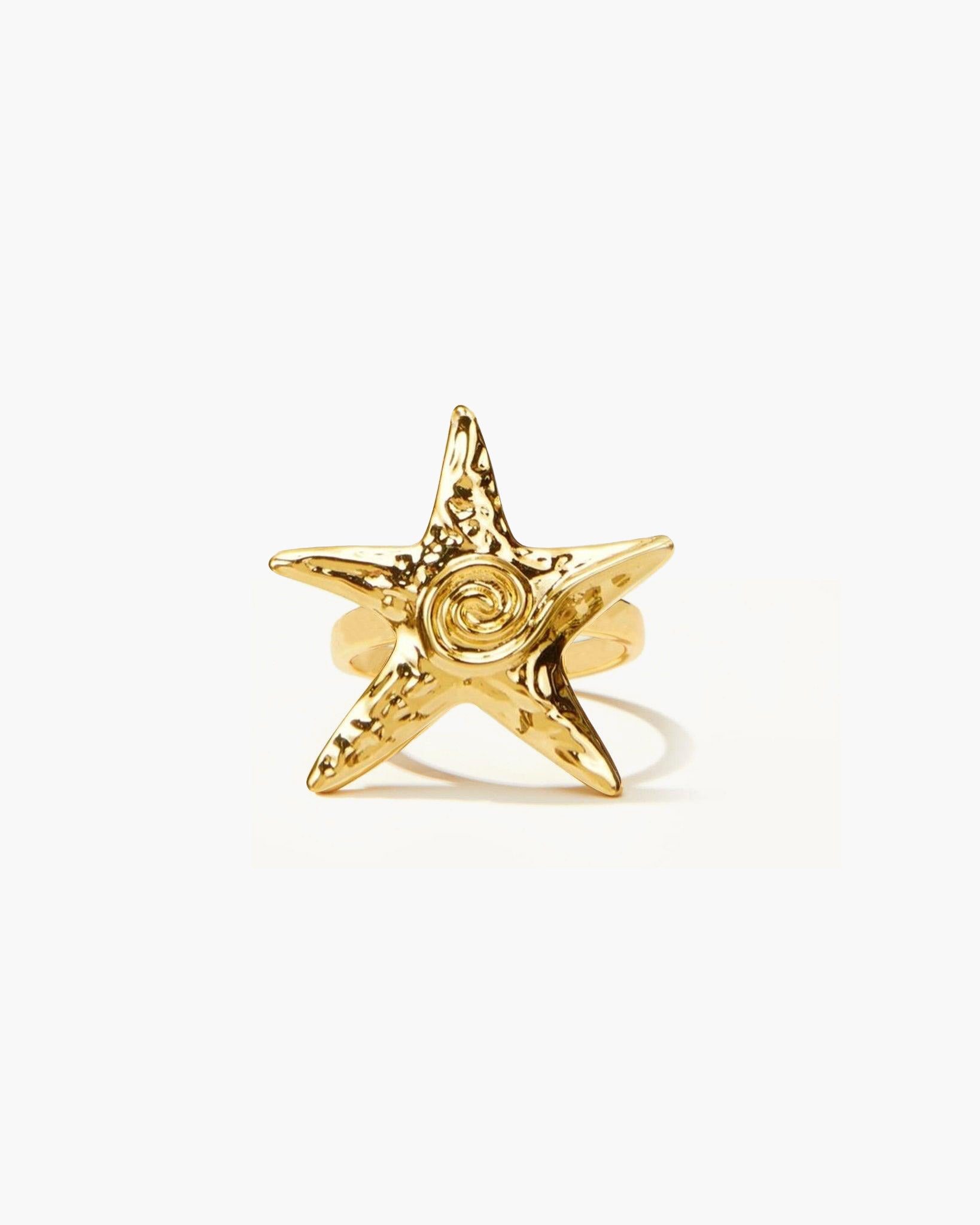 Silver Starfish Ring