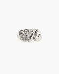 Textured Molten Ring in Silver
